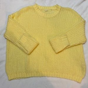 Bright yellow sweater